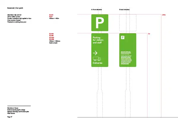 Drawings of parking signage